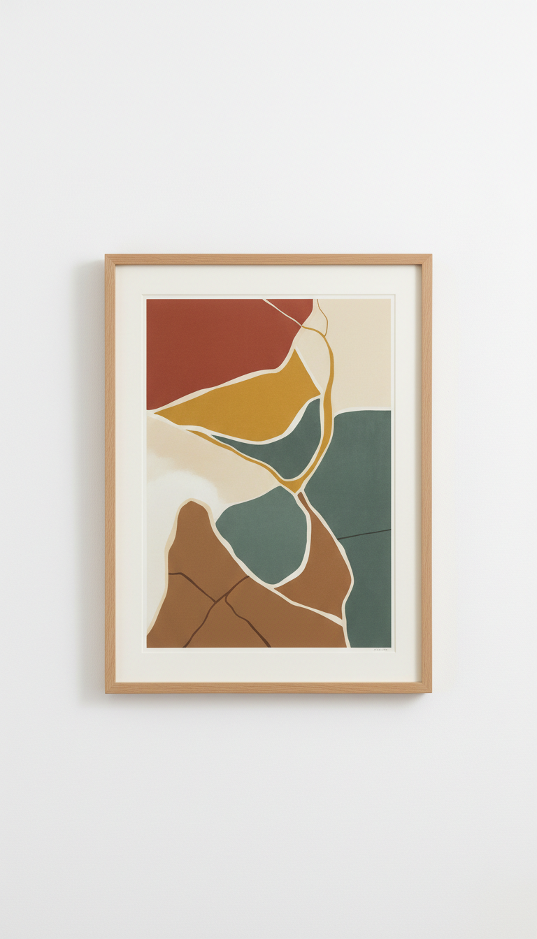 Limited-Edition Chili Clay Abstract Print